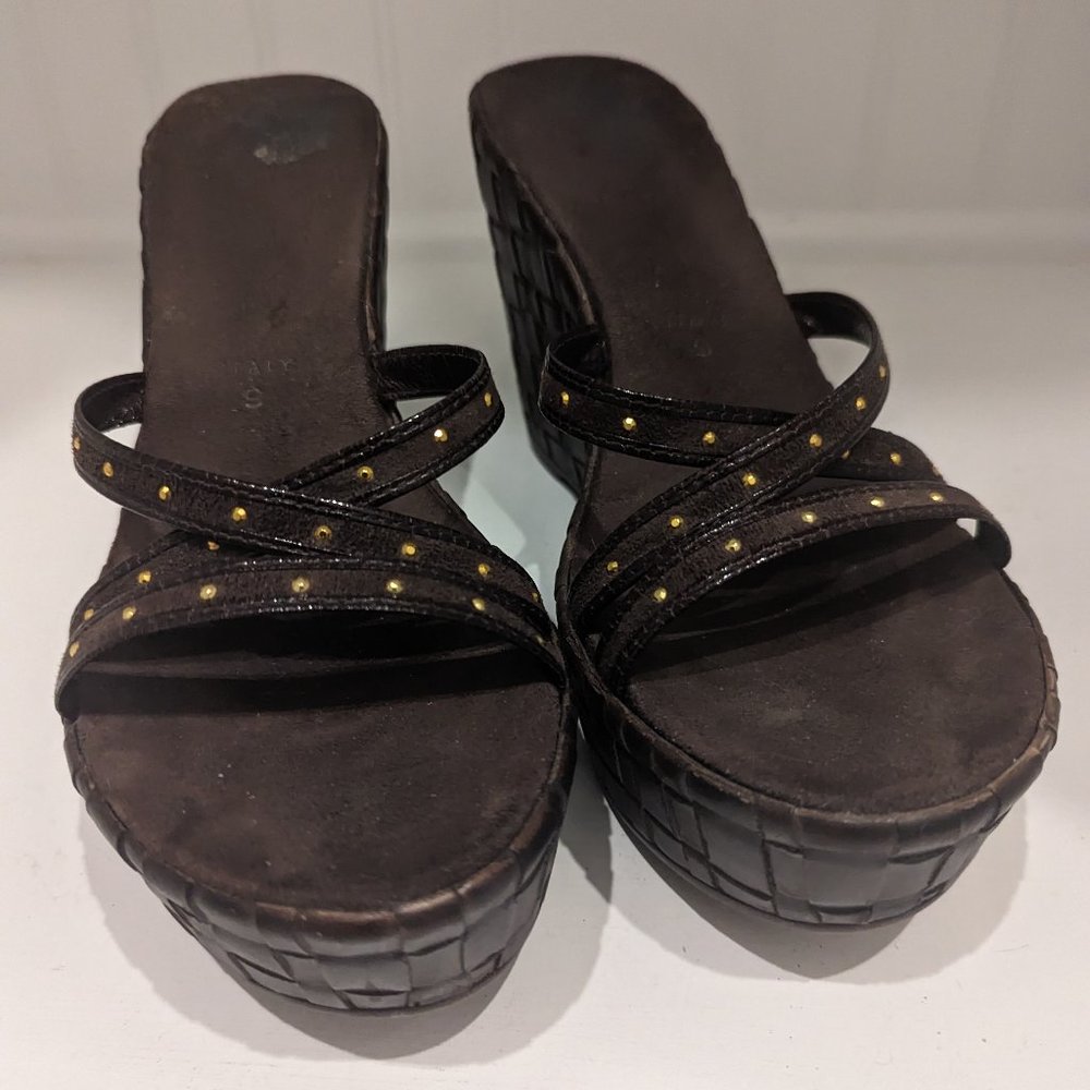 Brown Platform Sandals- Size 8